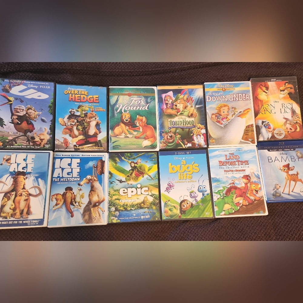 Disney Pixar Dreamworks Animated Movie Dvds